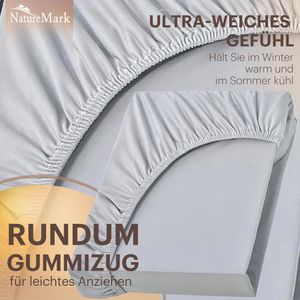Produktbild für Spannbettlaken NatureMark Jersey, 180-200 x 200 cm