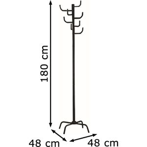 Produktbild für Garderobenständer Haku-Möbel Cactus, schwarz
