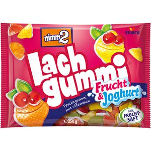 Nimm2 Fruchtgummis Lachgummi Frucht und Joghurt, mit Fruchtsaft und Vitaminen, 250g
