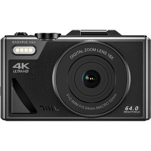 Produktbild für Kompaktkamera Easypix V64 Flip schwarz, mit 3 Zoll Display