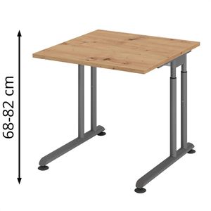 Produktbild für Schreibtisch Hammerbacher Z-Serie, asteiche / graphit