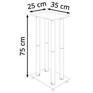 Produktbild für Lautsprecherständer vidaXL 51817, aus Hartglas, 2 Stück