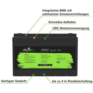 Produktbild für LiFePO4-Akku Offgridtec 25,6/50, 50 Ah