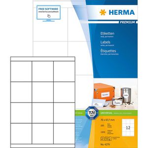 Produktbild für Universaletiketten Herma 4279 Premium, weiß