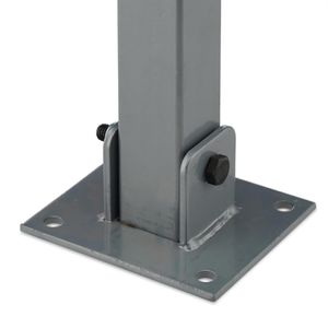 Produktbild für Absperrpfosten Relaxdays 10020092483, grau, aus Metall
