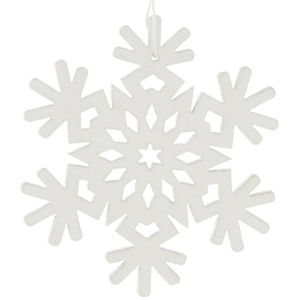 Produktbild für Weihnachtsbaumschmuck Frank-Flechtwaren 222110, weiß, 7 cm
