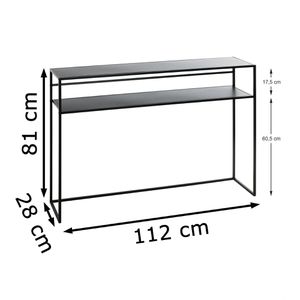 Produktbild für Konsolentisch Haku-Möbel 25506, schwarz