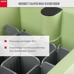 Produktbild für Hochbeet NOOR Calipso Komplettset, aus Kunststoff