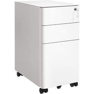 Produktbild für Rollcontainer Songmics OFC030W01, aus Metall, weiß