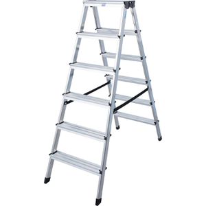 Stehleiter Krause Monto Dopplo, 120359, beidseitig begehbar