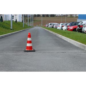 Produktbild für Leitkegel UvV Bigfoot UVLK5505 rot/weiß, Höhe 50cm