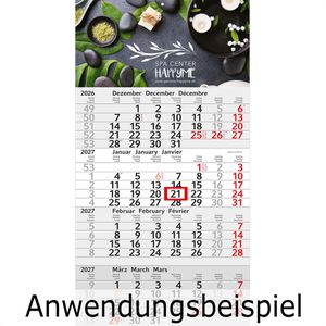 Produktbild für 4-Monatskalender Böttcher-AG Budget, Jahr 2027, mit Werbedruck