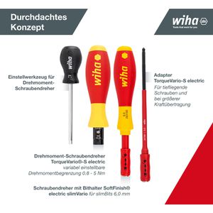Produktbild für Schraubendreher Wiha TorqueVario-S electric, 40674, Set