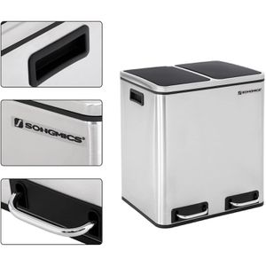 Produktbild für Mülleimer Songmics LTB30H, silber
