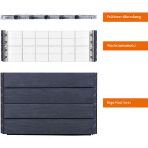 Produktbild für Hochbeet Garantia Ergo Quadro TurboPlus L 80 Wood