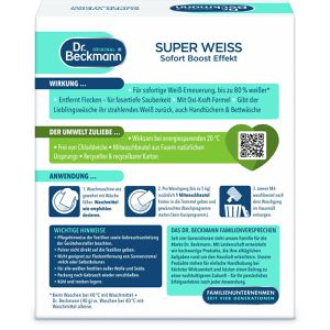 Produktbild für Fleckenentferner Dr.Beckmann Super Weiss, Mitwaschbeutel