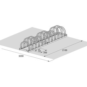 Produktbild für Fahrradständer WSM 5162, Bodenmontage / freistehend