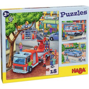 Puzzle Haba 1302759001, Polizei, Feuerwehr & Co.