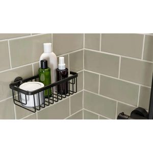 Produktbild für Duschablage Tesa Aluxx Black 40506, schwarz matt