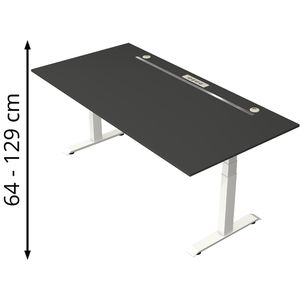 Produktbild für Schreibtisch Kerkmann Move boost 4, anthrazit / weiß
