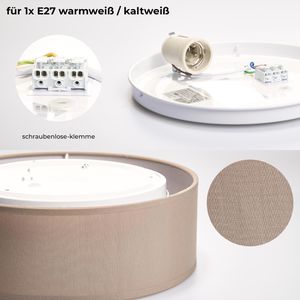 Produktbild für Deckenleuchte EinLicht 1453247, braun, E27-Fassung