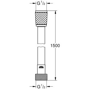 Produktbild für Duschschlauch GROHE Vitalioflex Trend 28741002, verchromt