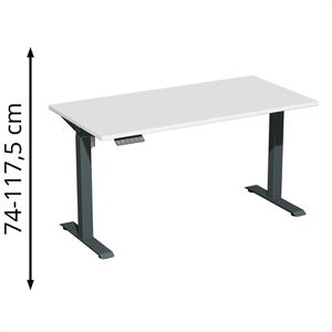 Schreibtisch Geramöbel Elevate Home, lichtgrau / anthrazit