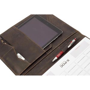 Produktbild für Schreibmappe Menzo MB58, marone, Echt Leder