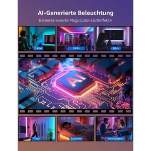 Produktbild für LED-Streifen Lepro S1 Smart KI, dimmbar, weiß + RGB