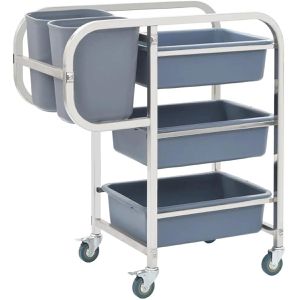 Produktbild für Küchenwagen vidaXL 50918, blau / siber