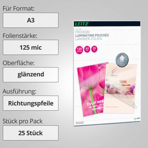 Produktbild für Laminierfolien Leitz 7489 iLAM UDT, DIN A3