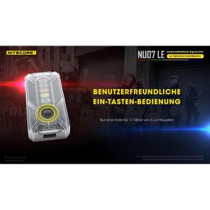 Produktbild für Warnleuchte Nitecore NU07LE, RGBW, mit 180° LED