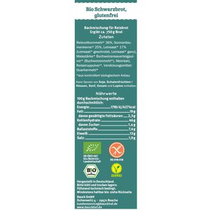 Produktbild für Brotbackmischung Bauckhof Schwarzbrot, BIO