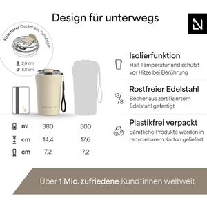 Produktbild für Thermobecher LARS-NYSØM RØrelse Almond Beige