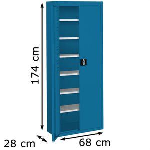 Produktbild für Magazinschrank Mauser MKST4/17, blau