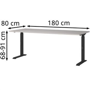 Produktbild für Schreibtisch Germania Bedano 9917-630, kaschmir / schwarz