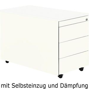 Rollcontainer Mauser line, Metall, weiß