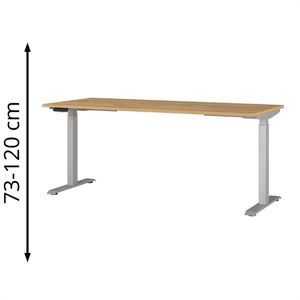Schreibtisch Germania Mailand, 7909-638, eiche / silber