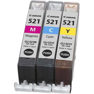 Produktbild für Tinte Canon CLI-521 cyan, magenta, gelb