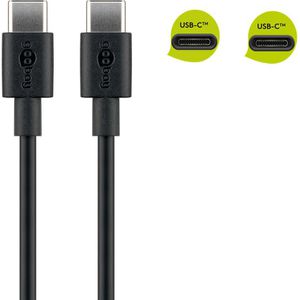 Produktbild für Ladekabel Goobay 66318, schwarz, 1m