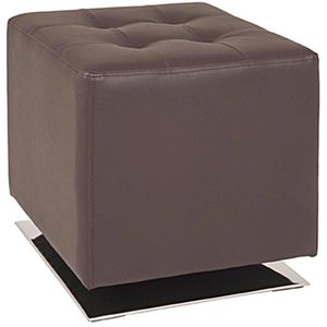 Haku-Möbel Sitzhocker Beto, 30888, Kunstleder, 40 x 42 x 40cm, braun