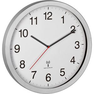 Wanduhr TFA 60.3545.02, Aluminium, analog, Funkuhr