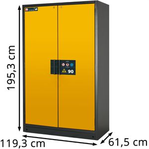 Produktbild für Gefahrstoffschrank asecos Q-Classic 90, 30003, mit 3 Fachböden