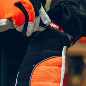Produktbild für Kettensägenhandschuhe Oregon Protect Pro, orange-schwarz