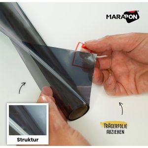 Produktbild für Fensterfolie Marapon M9020MB schwarz, selbsthaftend