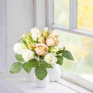 Produktbild für Kunstblume Creativ-green Rosenbouquet