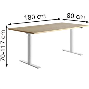Produktbild für Schreibtisch Topstar E-Table, ahorn / weiß