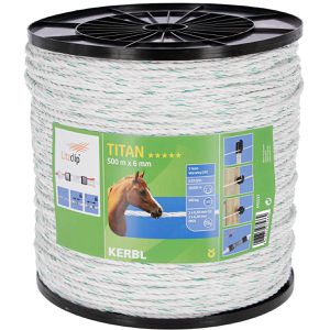 Weidezaunseil Kerbl Titan 445537, Ø 6 mm mit 6 Leiter
