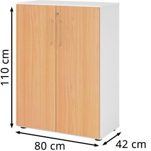 Produktbild für Aktenschrank Hammerbacher Serie 9 Advanced, aus Holz