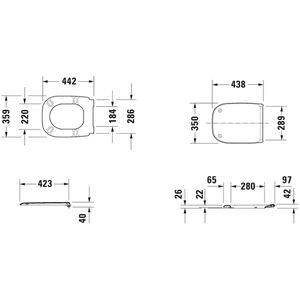 Produktbild für WC-Sitz Duravit D-Code 0067390000, D-Form, aus Duroplast